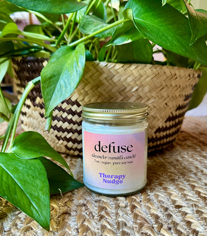 defuse candle & pocket guide